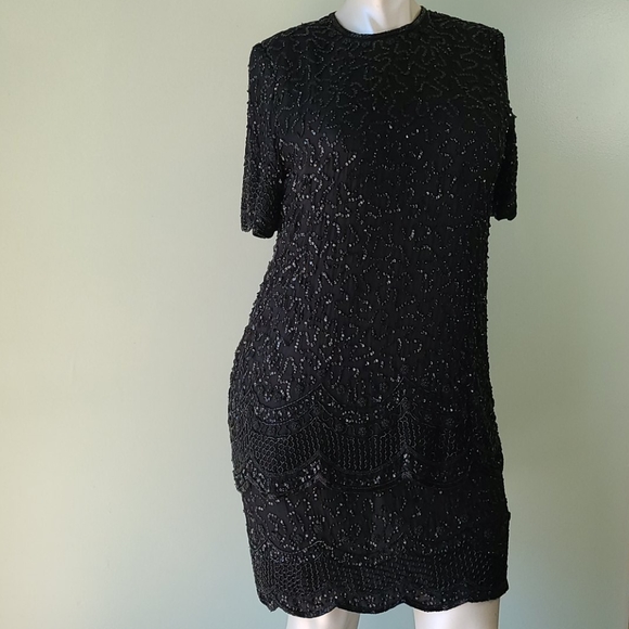 Brilliant By JA Beaded Sparkling Mini Dress - Picture 2 of 4
